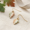 Two-Tone Split Leaf Earrings, 10k Yellow Gold, 12k Green and Rose Gold Black Hills Gold Motif