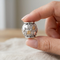 Engraved Charm Bead, Sterling Silver, 12k Green and Rose Gold Black Hills Gold Motif