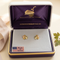 Two-Tone Leaf Post Earrings, 10k Yellow Gold, 12k Green and Rose Gold Black Hills Gold Motif