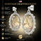 Diamond-Cut Hummingbird Oval Earrings, Sterling Silver, 12k Green and Rose Gold Black Hills Gold Motif