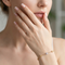 Petite Rose Chain Bracelet, 10k Yellow Gold, 12k Green and Rose Gold Black Hills Gold Motif