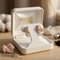 Scrolling Diamond-Cut Trim with Inlaid Leaf Earrings, 10k Yellow Gold, 12k Green and Rose Gold Black Hills Gold Motif
