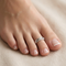 Ave 369 Black Hills Gold Toe Ring, Sterling Silver, 12k Green Gold and 12k Rose Gold