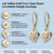 Black Hills Gold Heart Leverback Dangle Earrings 10k Yellow Gold with 12k Green & Rose Gold Leaf, Two-Tone Floating Heart Leaf Earrings for Women