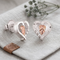 Ave 369 Bead Heart Earrings, Sterling Silver, and 12k Rose Gold Black Hills Gold Motif