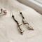 Black Powder Coat Petite Earrings, 10k Yellow Gold, 12k Green and Rose Gold Black Hills Gold Motif