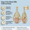 Rope Trim Teardrop Dangle Earrings, 10k Yellow Gold, 12k Green and Rose Gold Black Hills Gold Motif