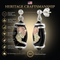 Marquise Onyx Earrings, Sterling Silver, 12k Green and Rose Gold Black Hills Gold Motif