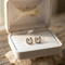 Lucky Horseshoe Earrings, Sterling Silver, 12k Green Gold, 12k Rose Gold Black Hills Gold