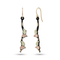 Black Powder Coat Petite Earrings, 10k Yellow Gold, 12k Green and Rose Gold Black Hills Gold Motif