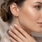 Leaves with Grapes Stud-Earrings, 10k Yellow Gold, 12k Green and Rose Gold Black Hills Gold Motif