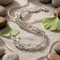 Petite Leaves with Filigree Design Bracelet, Sterling Silver, 12k Green and Rose Gold Black Hills Gold Motif, 7.25"