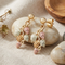 Dangling Grape Leaf Earrings, 10k Yellow Gold, 12k Green and Rose Gold Black Hills Gold Motif
