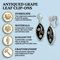 Antiqued Diamond-Cut Clip-On Earrings, Sterling Silver, 12k Green and Rose Gold Black Hills Gold Motif