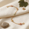 Petite Rose Chain Bracelet, 10k Yellow Gold, 12k Green and Rose Gold Black Hills Gold Motif