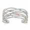Diamond-Cut Grape Twigs Bracelet, Sterling Silver, 12k Green and Rose Gold Black Hills Gold Motif, 7"