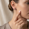 Mystic Fire Marquise Earrings, Sterling Silver, 12k Green and Rose Gold Black Hills Gold Motif