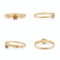 Ave 369 Dakota Rose Leaf Ring, 10k Yellow Gold, 12k Pink and Green Gold Black Hills Gold Motif
