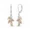 Leaf Earrings, Sterling Silver, 12k Rose Gold Black Hills Gold Motif
