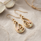 Mirror Polished Swirl Earrings, 10k Yellow Gold, 12k Green and Rose Gold Black Hills Gold Motif
