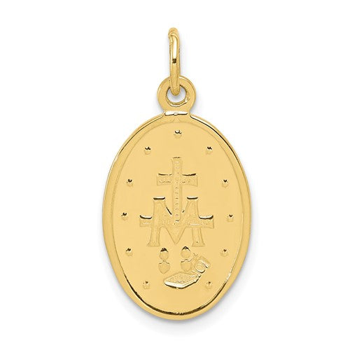Ave 369 10k Yellow Gold Miraculous Medal (25x11MM)