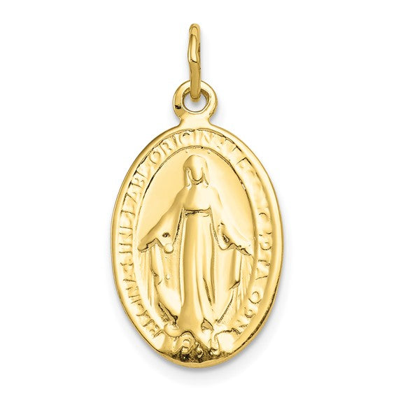 Ave 369 10k Yellow Gold Miraculous Medal (25x11MM)