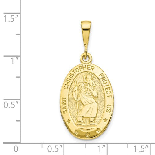 Ave 369 10k Yellow Gold St. Christopher Medal (35X16MM)