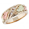 Ave 369 10k Yellow Gold Diamond 7.24mm Wedding Ring, 12k Green and Rose Black Hills Gold (.06 Ctw, HJ Color, I1-I2 Clarity)