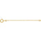 14k Yellow Gold Necklace Extender and Safety Chain, 2.25"