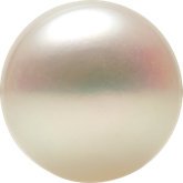 White Freshwater Cultured Pearl and Diamond Two-Stone Ring, Rhodium-Plated 14k White Gold (5.50-6.00 MM) (.2 Ctw, G-H Color, I1 Clarity), Size 7.25
