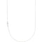 Platinum Diamond Off-Center Sideways Cross Necklace, 16" (.05 Ctw, G-H Color, SI2-SI3 Clarity)