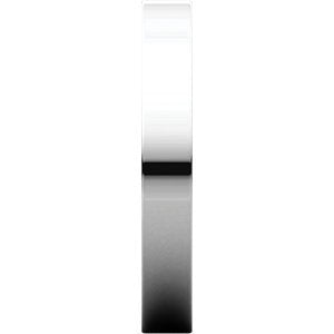 10k White Gold 3mm Slim-Profile Flat Band, Size 15