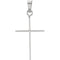 Simple Cross 14k White Gold Pendant