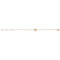 Petite Peace Sign Bracelet, 14k Rose Gold, 5.75 - 6.75"