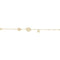 Leaf & Floral Design Bracelet, 14k Yellow Gold, 7"