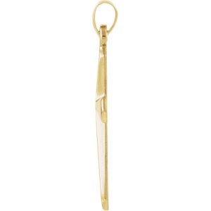 Sword of Spirit Cross 14k Yellow Gold Pendant (22.50X16.00 MM)