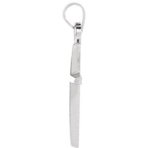 Tapered Cross Sterling Silver Pendant (23.38X11.75MM)