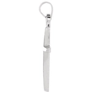 Platinum Tapered Cross Pendant (23.38X11.75MM)