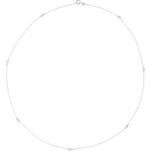 Diamond Solitaire Sterling Silver Pendant Necklace, 24" (1/3 Cttw)
