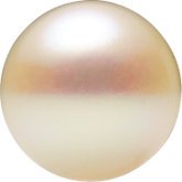 White Cultured Pearl, Diamond Stackable Ring, 14k Yellow Gold (4-4.5mm)(.05Ctw, Color G-H, Clarity I1)