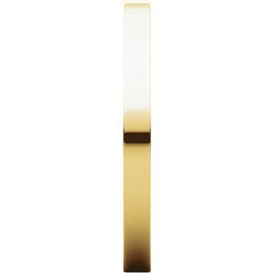 10k Yellow Gold 2mm Slim-Profile Flat Band