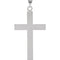 Inlay Cross Rhodium-Plated 14k White Gold Pendant (39X25MM)