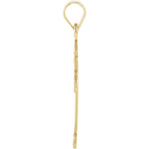 Botonee Cross 14k Yellow Gold Pendant (18.50X12.50 MM)