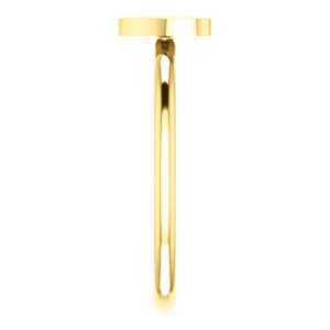 Heart with Cross 14k Yellow Gold Slim Profile Ring