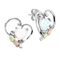 Ave 369 Created Opal Heart Earrings, Sterling Silver, 12k Green and Rose Gold Black Hills Gold Motif