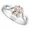 Ave 369 Butterfly Ring, Sterling Silver, 12k Green and Rose Gold Black Hills Gold Motif