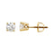 Ave 369 Diamond Stud Earrings, Rhodium Plated 14k Yellow Gold ( Color GH, Clarity I1)