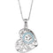 Ave 369 'Handprints on My Heart' Memorial Pendant Necklace, Rhodium Plate Sterling Silver, 18"