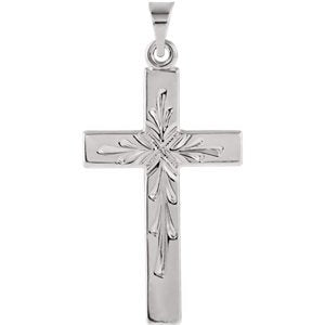 Church Cross 14k White Gold Pendant