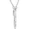 Diamond Initial Letter 'X' Rhodium-Plated 14k White Gold Pendant Necklace, 17" (GH, I1, 1/8 Ctw)